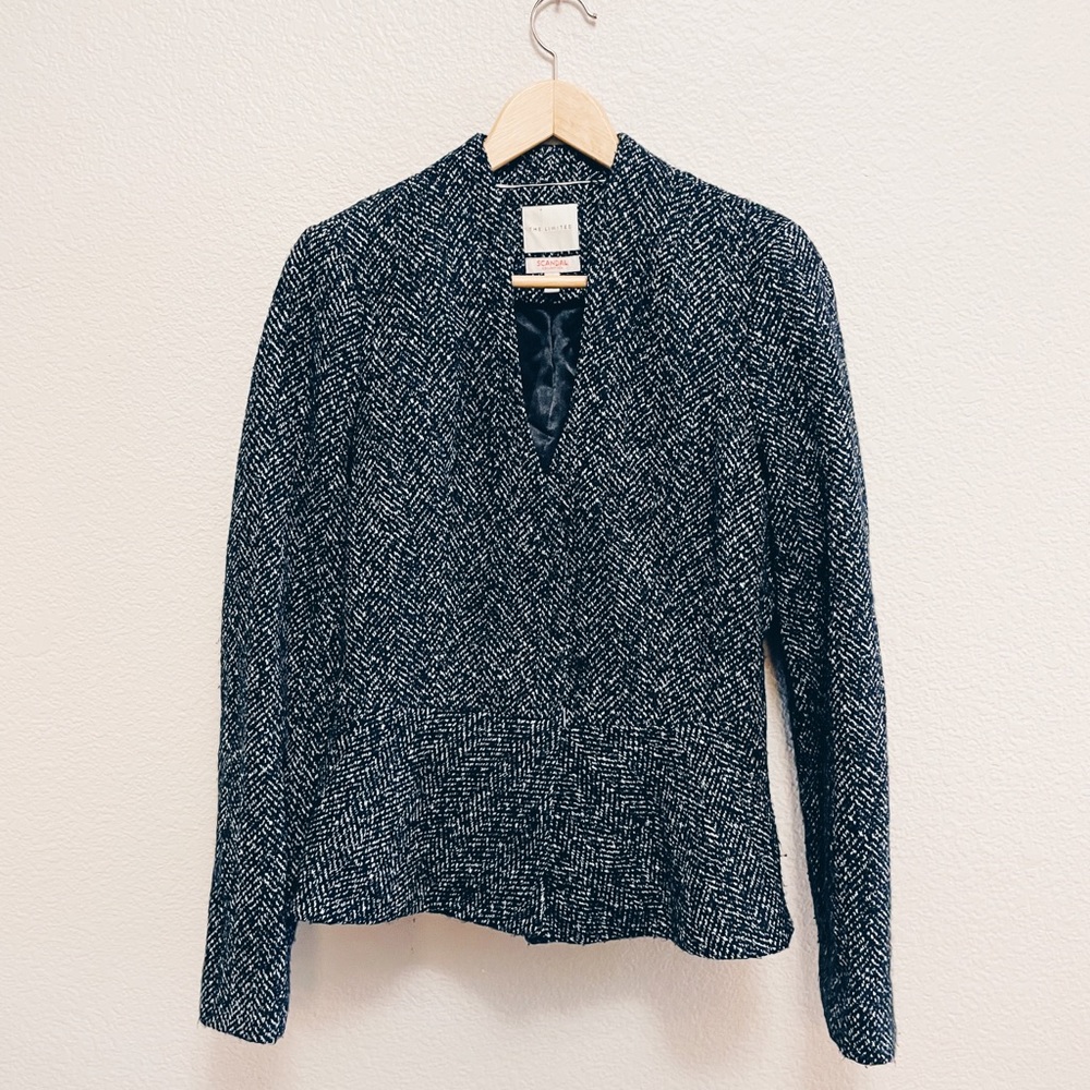 The Limited Black and white woven blazer - Scandal Collection